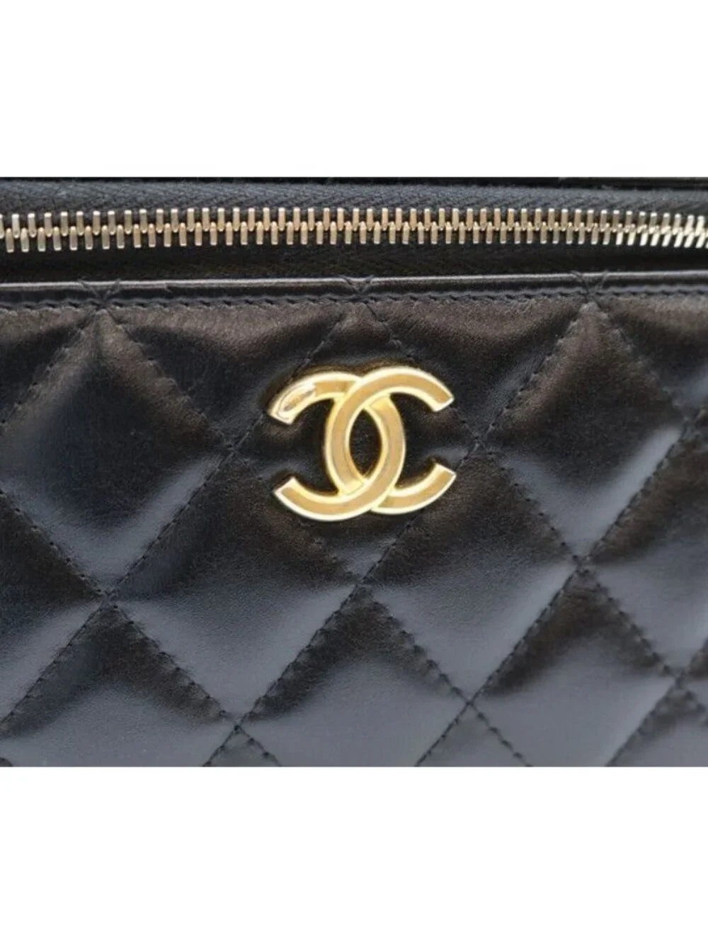 Chanel Black Lamb Gold Top Handle 2-Way